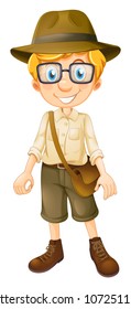 A Safari Boy Wearing Glasses illustration