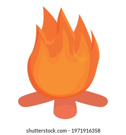 Safari campfire icon. Cartoon of Safari campfire vector icon for web design isolated on white background