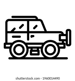 Safari car icon. Outline Safari car vector icon for web design isolated on white background