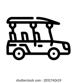 safari car line icon vector. safari car sign. isolated contour symbol black illustration