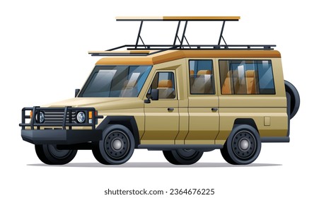 Safari car vector illustration isolated on white background