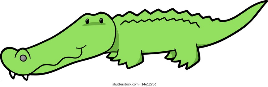 Safari Crocodile Vector Illustration Stock Vector (Royalty Free ...