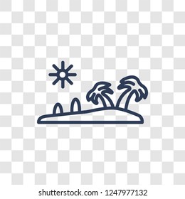 safari desert icon. Trendy linear safari desert logo concept on transparent background from Architecture and Travel collection
