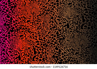Safari dreams design. Seamless vector pattern with small leopard spots on gradation background. Ethnic textile collection.