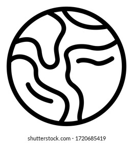 Safari earth icon. Outline safari earth vector icon for web design isolated on white background