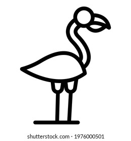 Safari flamingo icon. Outline Safari flamingo vector icon for web design isolated on white background