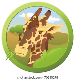 Safari Giraffe - vector