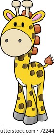 Safari Giraffe Vector Illustration