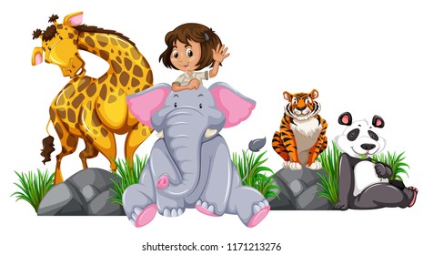 safari animal girl