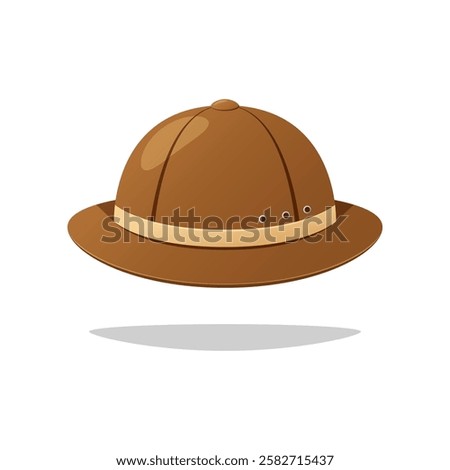 Safari hat. Hiking hat vector isolated on white background.