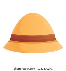 Safari hat icon. Cartoon of safari hat vector icon for web design isolated on white background