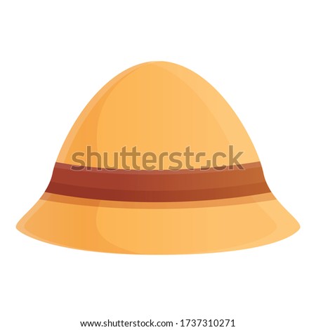 Safari hat icon. Cartoon of safari hat vector icon for web design isolated on white background