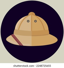 Safari hat icon clipart isolated vector illustration