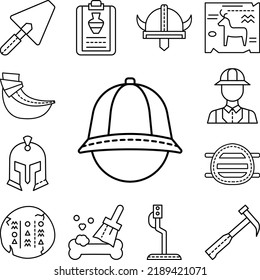 safari, hat icon in a collection with other items