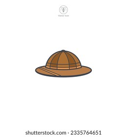 Safari Hat icon symbol vector illustration isolated on white background