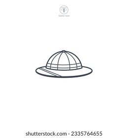 Safari Hat icon symbol vector illustration isolated on white background