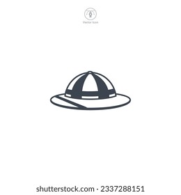 Icono de Safari Hat ilustración vectorial aislada en fondo blanco