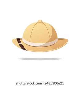 Safari hat vector isolated on white background.