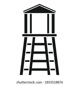 Safari hunter tower icon. Simple illustration of safari hunter tower vector icon for web design isolated on white background