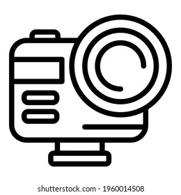 Safari hunting camera icon. Outline Safari hunting camera vector icon for web design isolated on white background