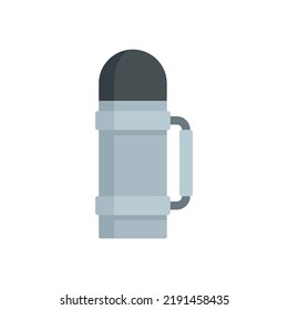 Safari hunting thermos bottle icon. Flat illustration of safari hunting thermos bottle vector icon isolated on white background