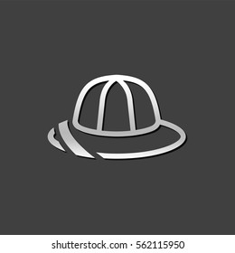 Safari icon icon in metallic grey color style.Travel Africa savanna