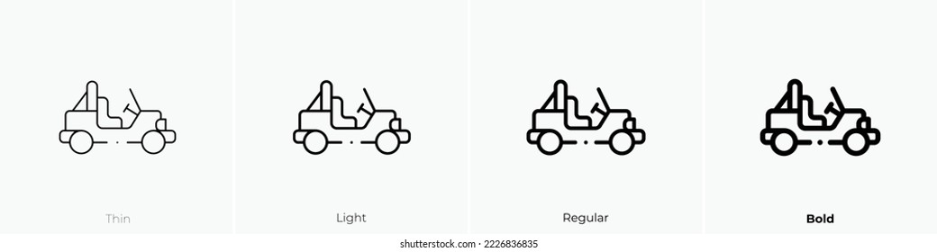 safari icon. Thin, Light Regular And Bold style design isolated on white background