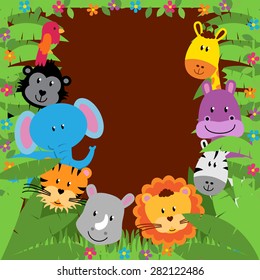 Safari, Jungle or Zoo Themed Animal Background