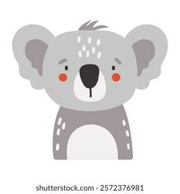 Safari koala animal isolated, tropical animal, kids illustration, cartoon vector