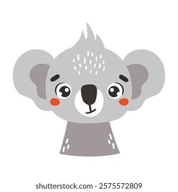 Safari koala animal isolated, tropical animal, kids illustration, cartoon vector