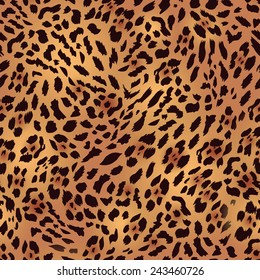 Safari leopard fur seamless vector print