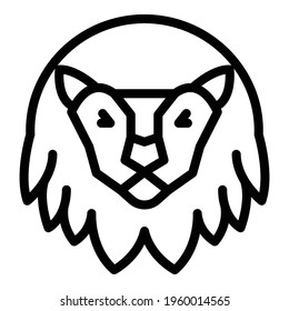 Safari lion icon. Outline Safari lion vector icon for web design isolated on white background
