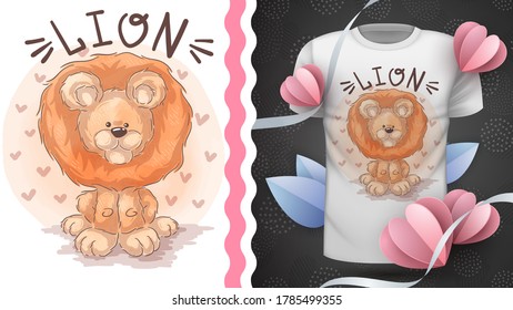 Safari lion - idea for print t-shirt