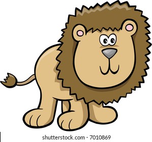 Safari Lion Vector Illustration