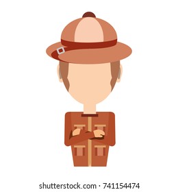 safari man  vector illustration