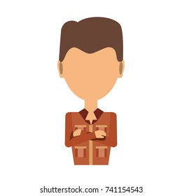 safari man  vector illustration