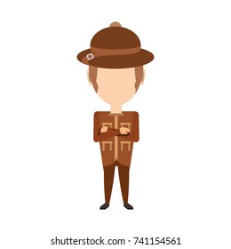 safari man  vector illustration