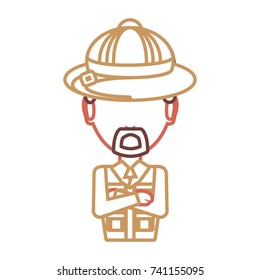 safari man vector illustration