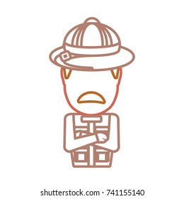 safari man vector illustration