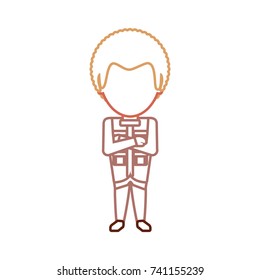 safari man vector illustration
