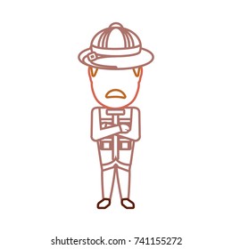 safari man vector illustration