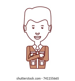 safari man  vector illustration