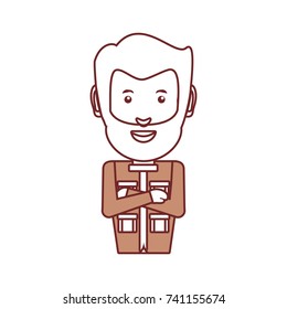 safari man  vector illustration