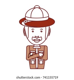 safari man  vector illustration