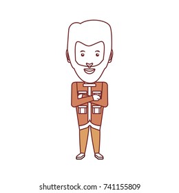 safari man  vector illustration