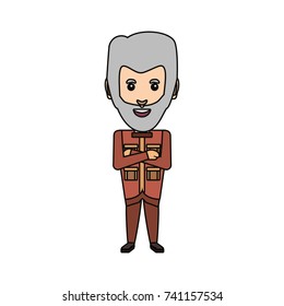 safari man vector illustration