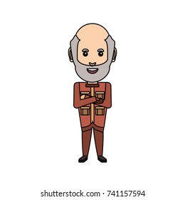 safari man vector illustration