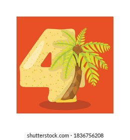 safari number design vector illustration
