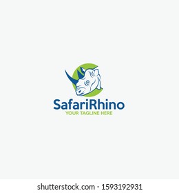 Safari Rhino Vector Logo Template