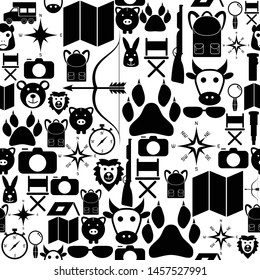 safari seamless pattern background icon.